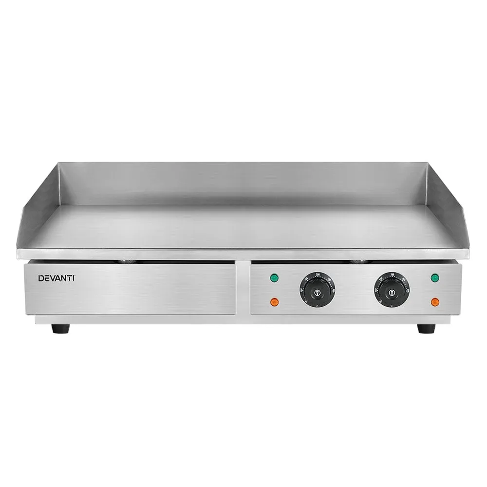 Dual-Zone Electric Griddle with Thermostat Control - Devanti