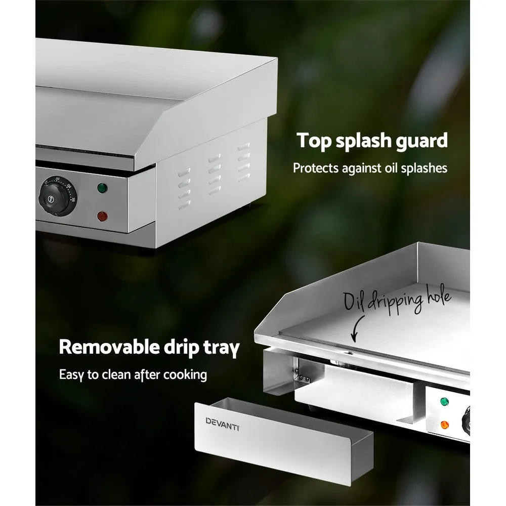 Dual-Zone Electric Griddle with Thermostat Control - Devanti