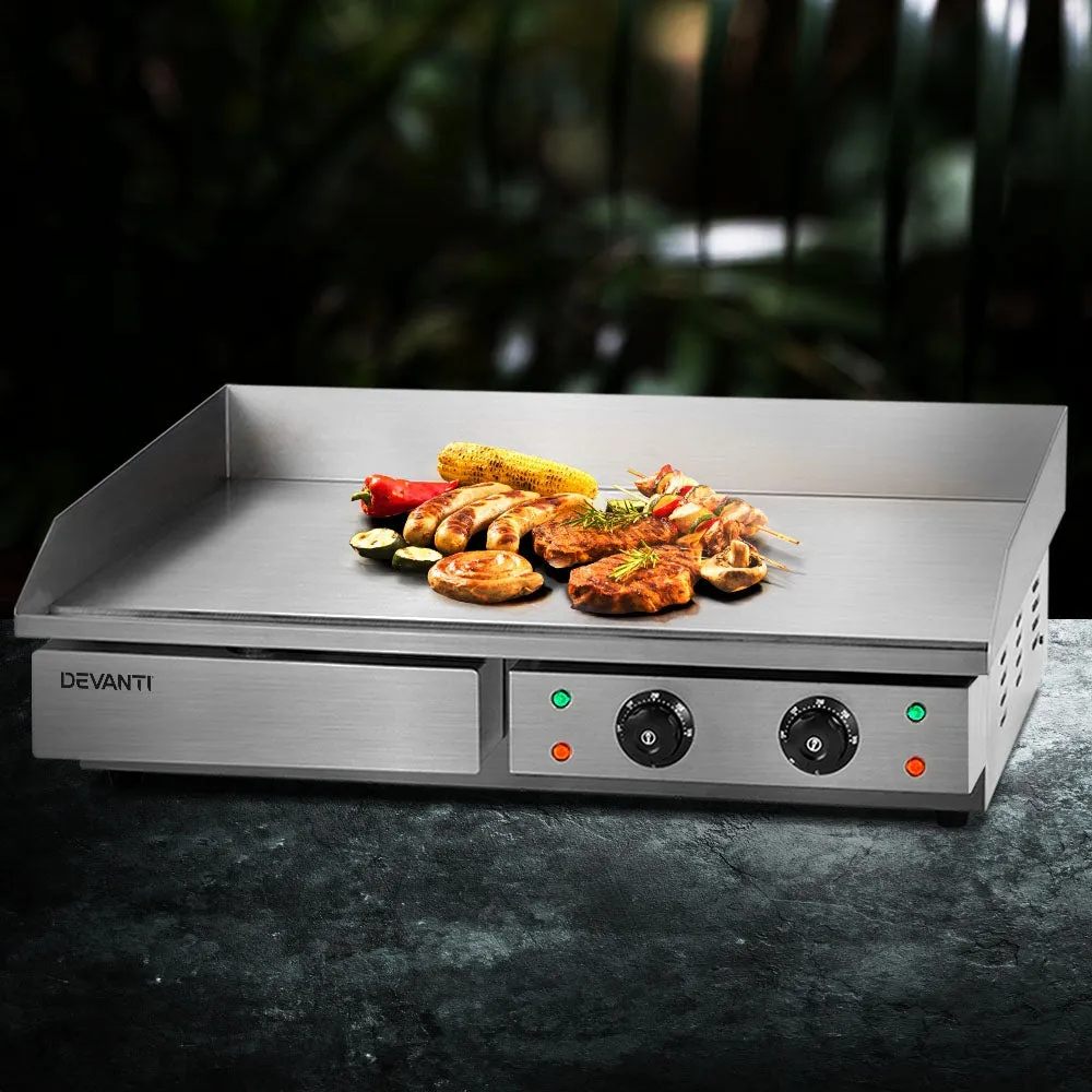 Dual-Zone Electric Griddle with Thermostat Control - Devanti