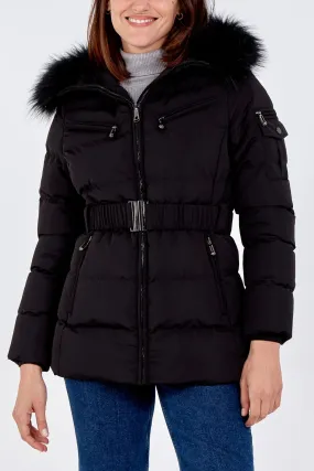 Eilidh Fur Trim Hood Puffer Jacket