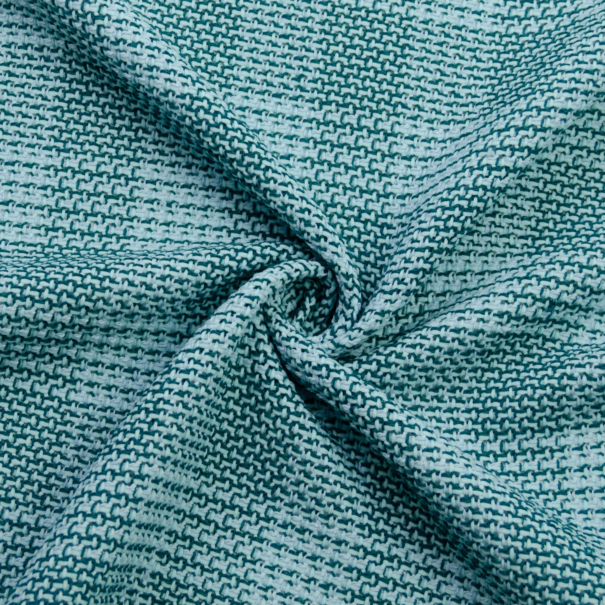 Elowen Green Plaid Knitted Polycotton