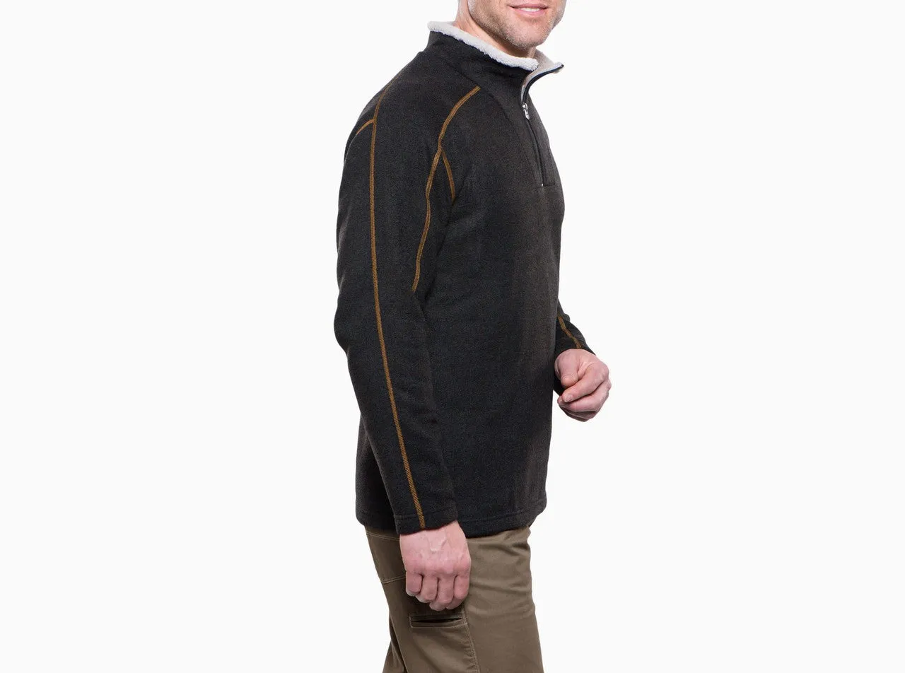 EUROPA 1/4 ZIP SWEATER  - CHARCOAL