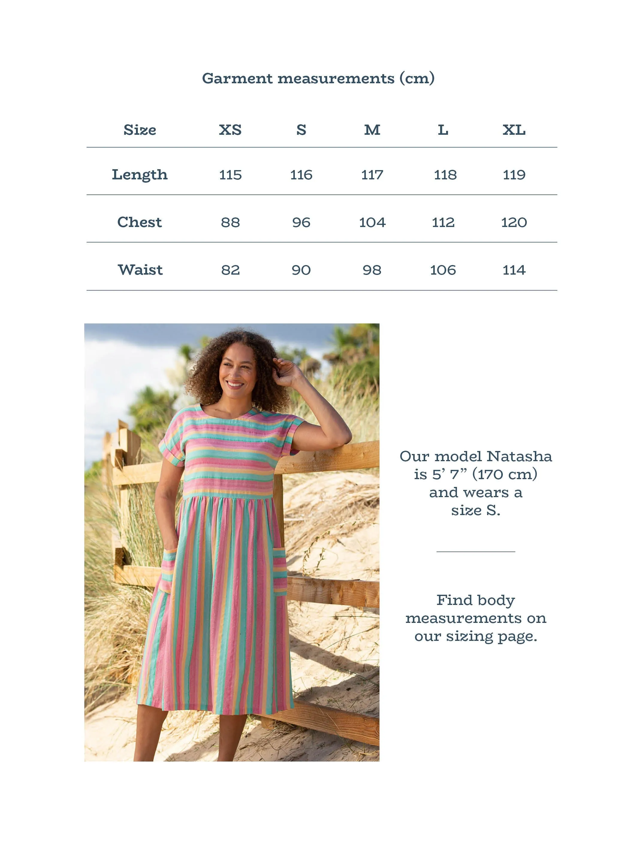 Everley dress special stripe