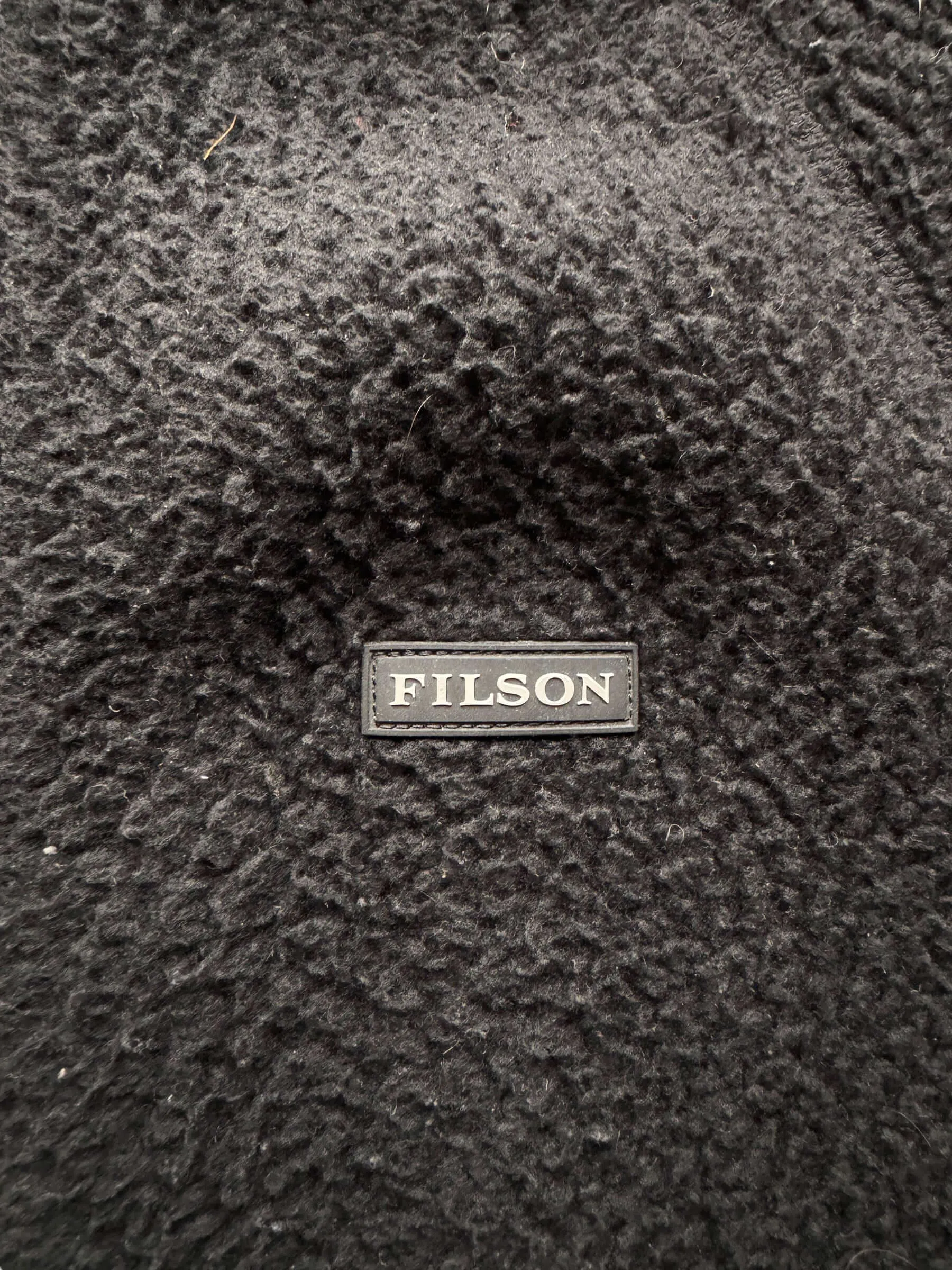 Filson Black Sherpa Fleece Jacket SZ S