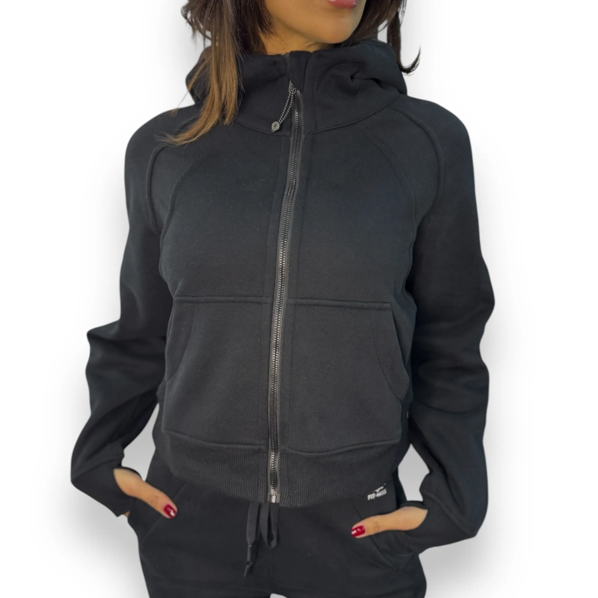 Fleeced Jacket - Black