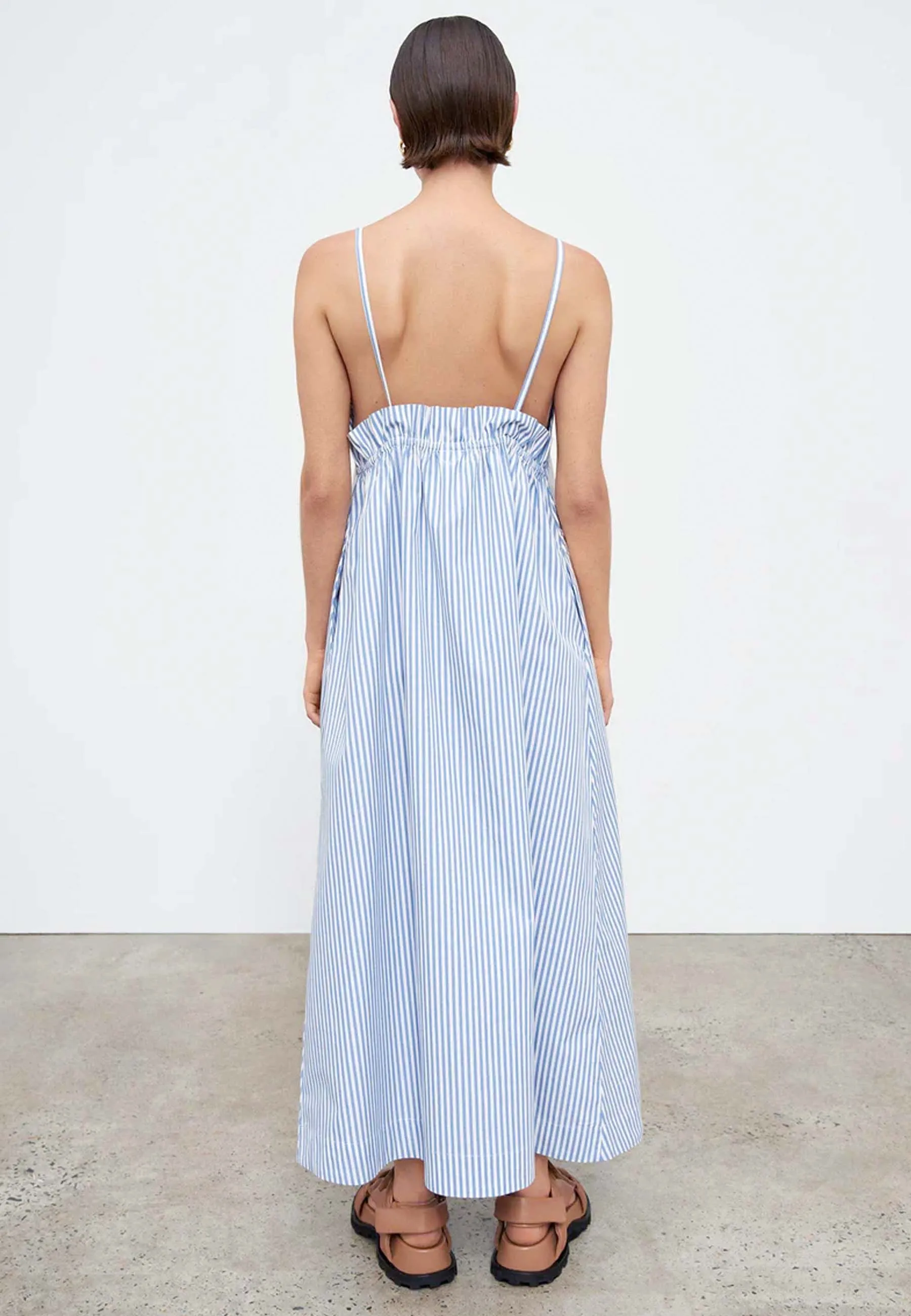 Florence Dress - Blue Stripe