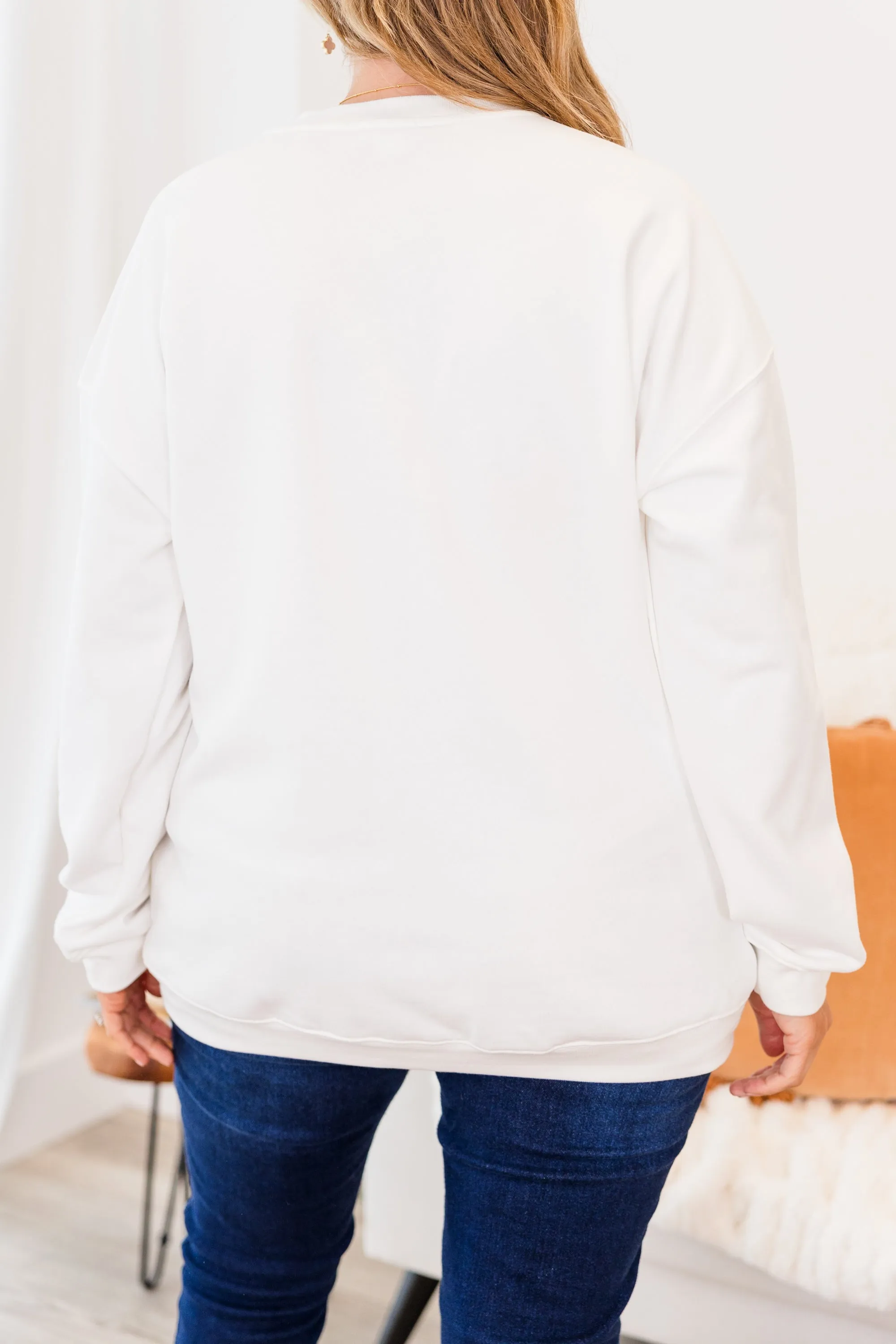 Forever Strong Pullover, White