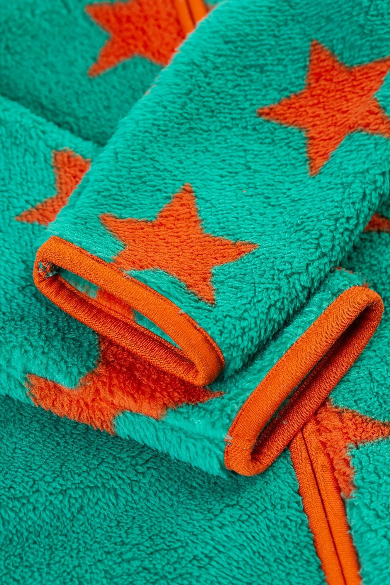 Frugi Zipped Ted Fleece Jacket Bonfire Stars