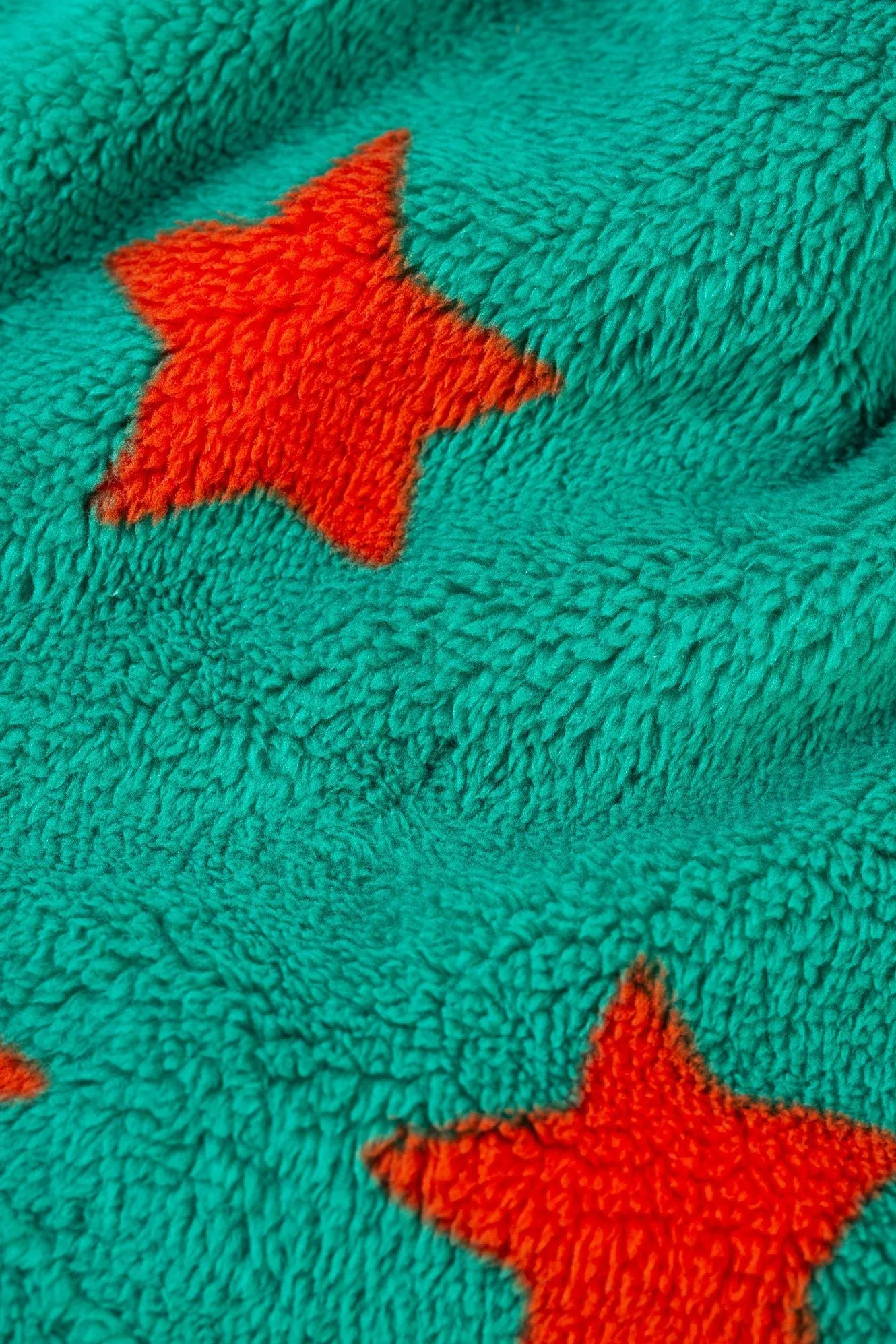 Frugi Zipped Ted Fleece Jacket Bonfire Stars
