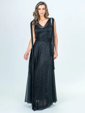 HARLOW Tie-Up A-Line Maxi Dress