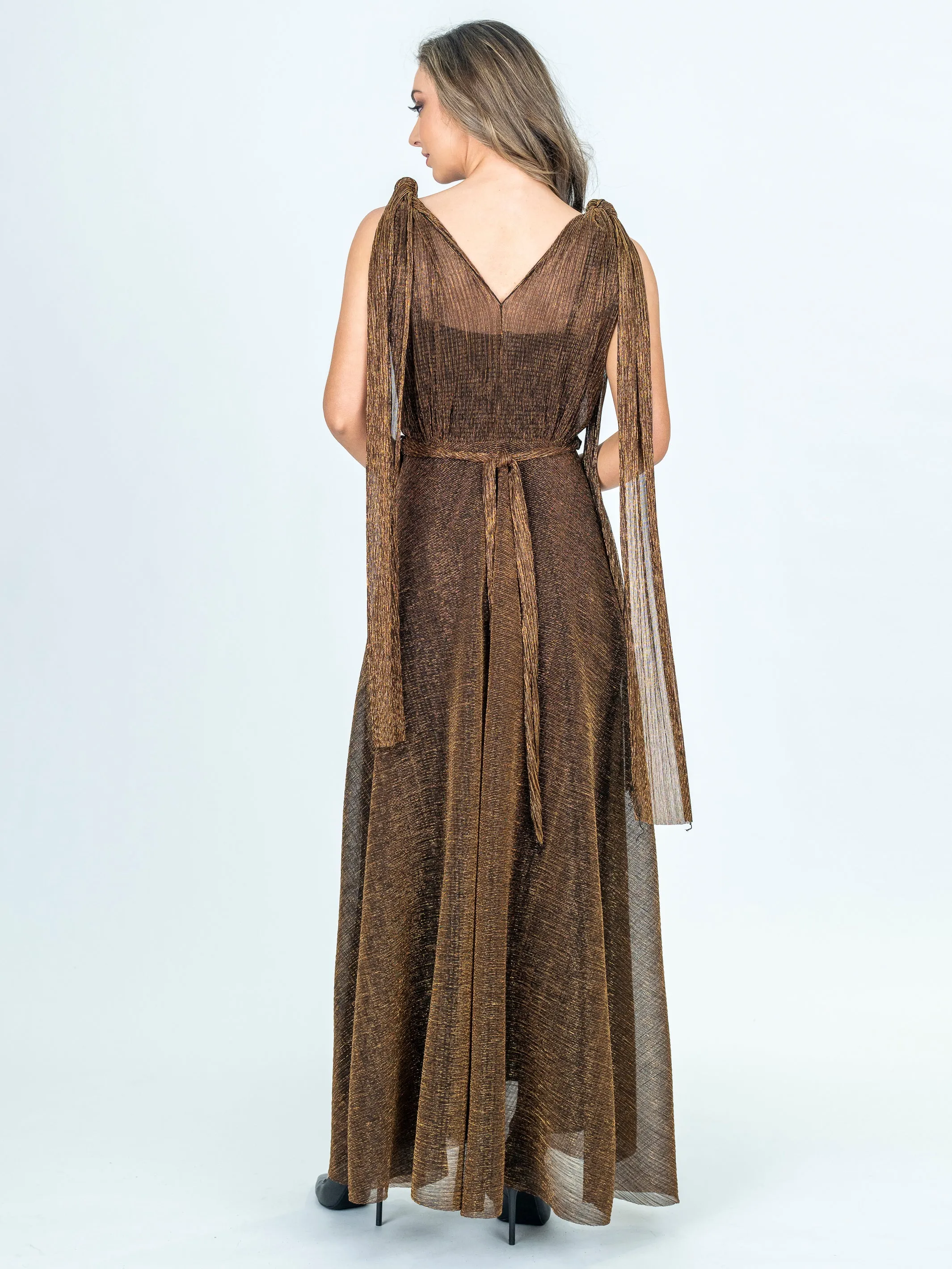 HARLOW Tie-Up A-Line Maxi Dress