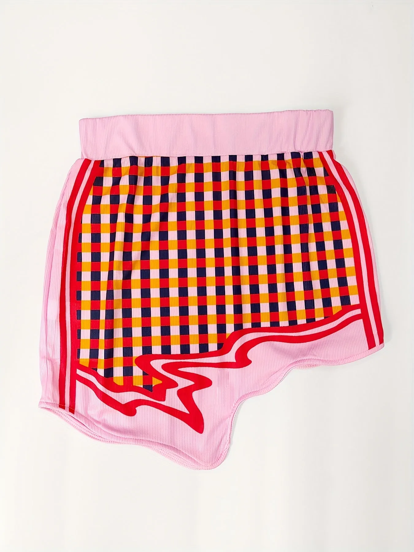 High Hem Waist Skirt