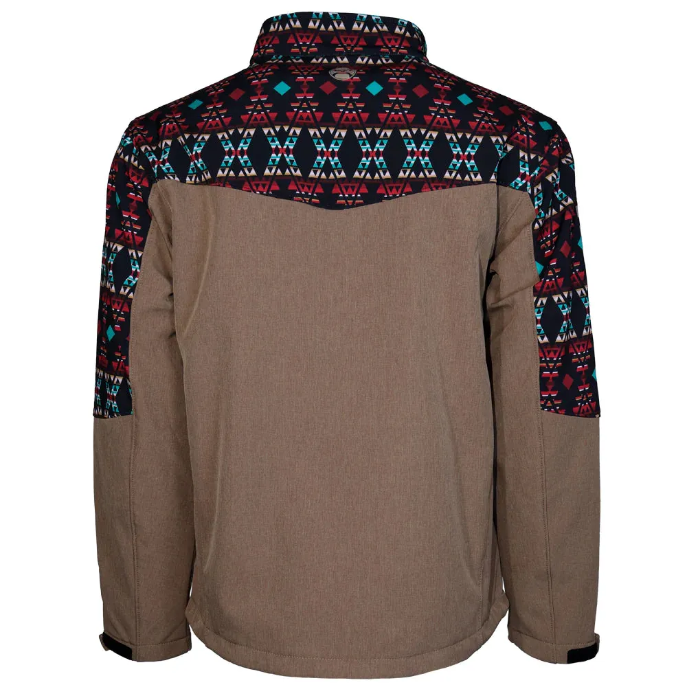 Hooey Youth Softshell Jacket Tan/Aztec