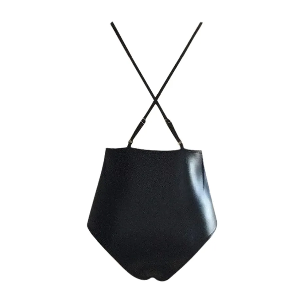 Intimate PU Leather Lingerie for Ladies / Women's Erotic Underwear Sets / Black Sexy Bodysuit