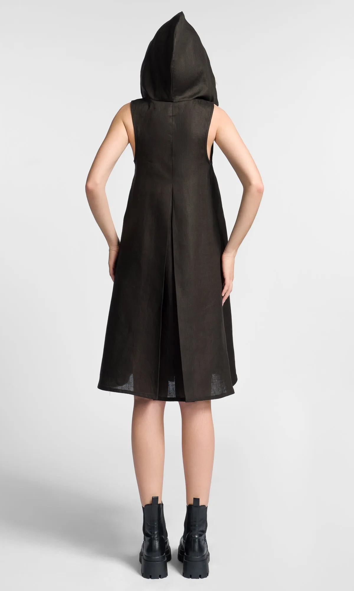 Inverted Pleat Mini Dress