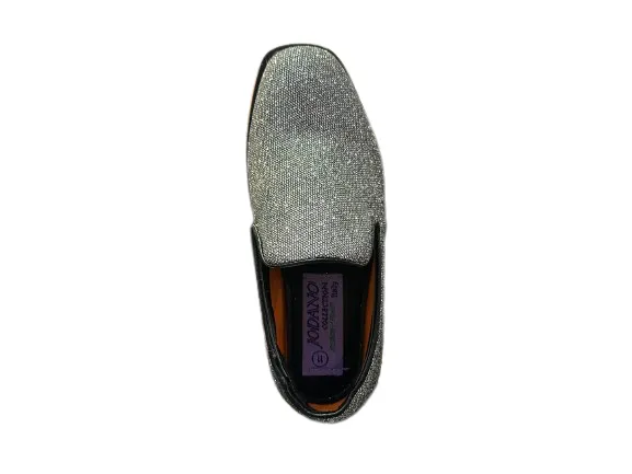 Jodano 2343464 Slip On Boys Glitter Dress Shoes Gray