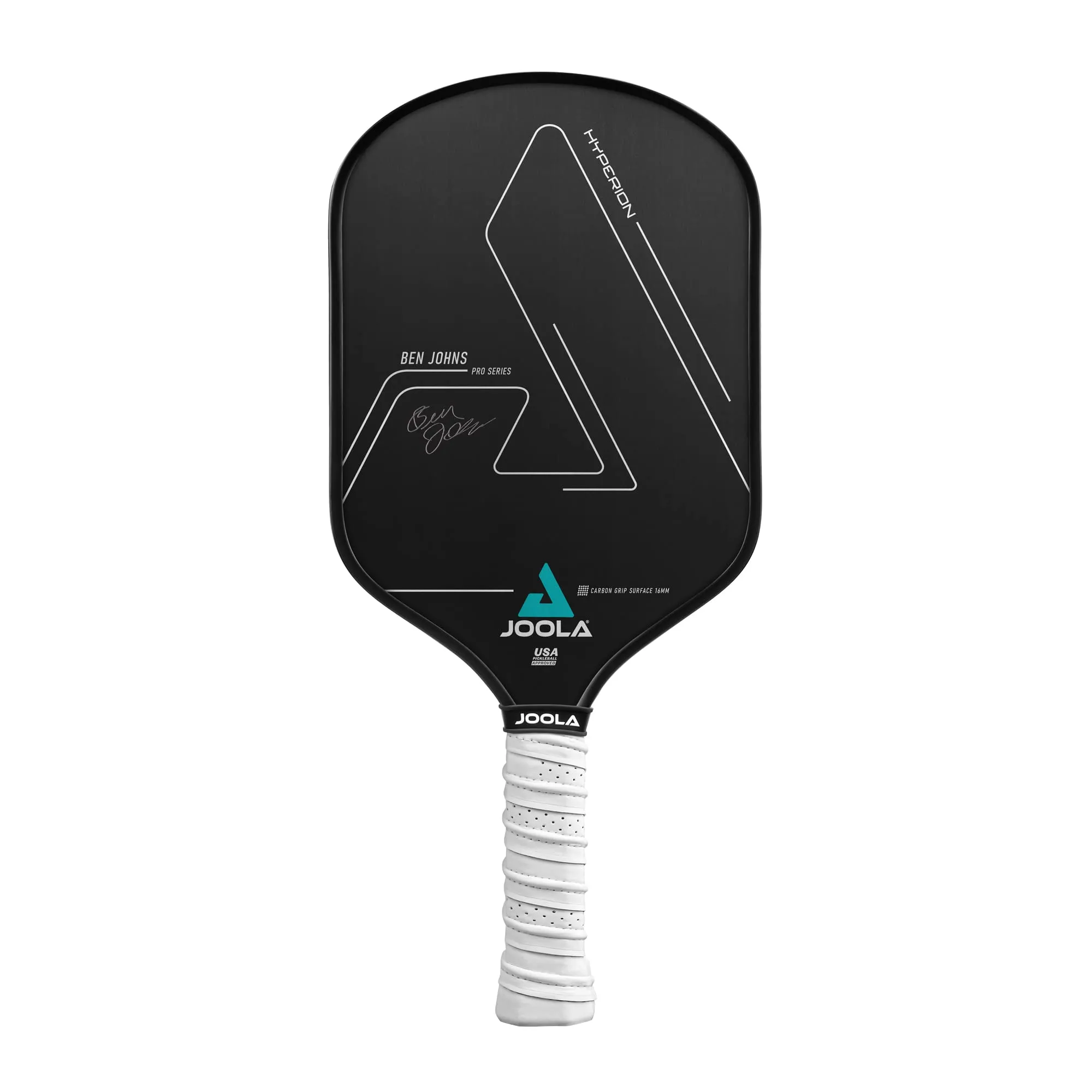 JOOLA Ben Johns Hyperion CGS 16mm Pickleball Paddle - Textured Carbon Grip Surface Technology for Spin & Control with Added Power - Polypropylene Honeycomb Core Pickleball Racket
