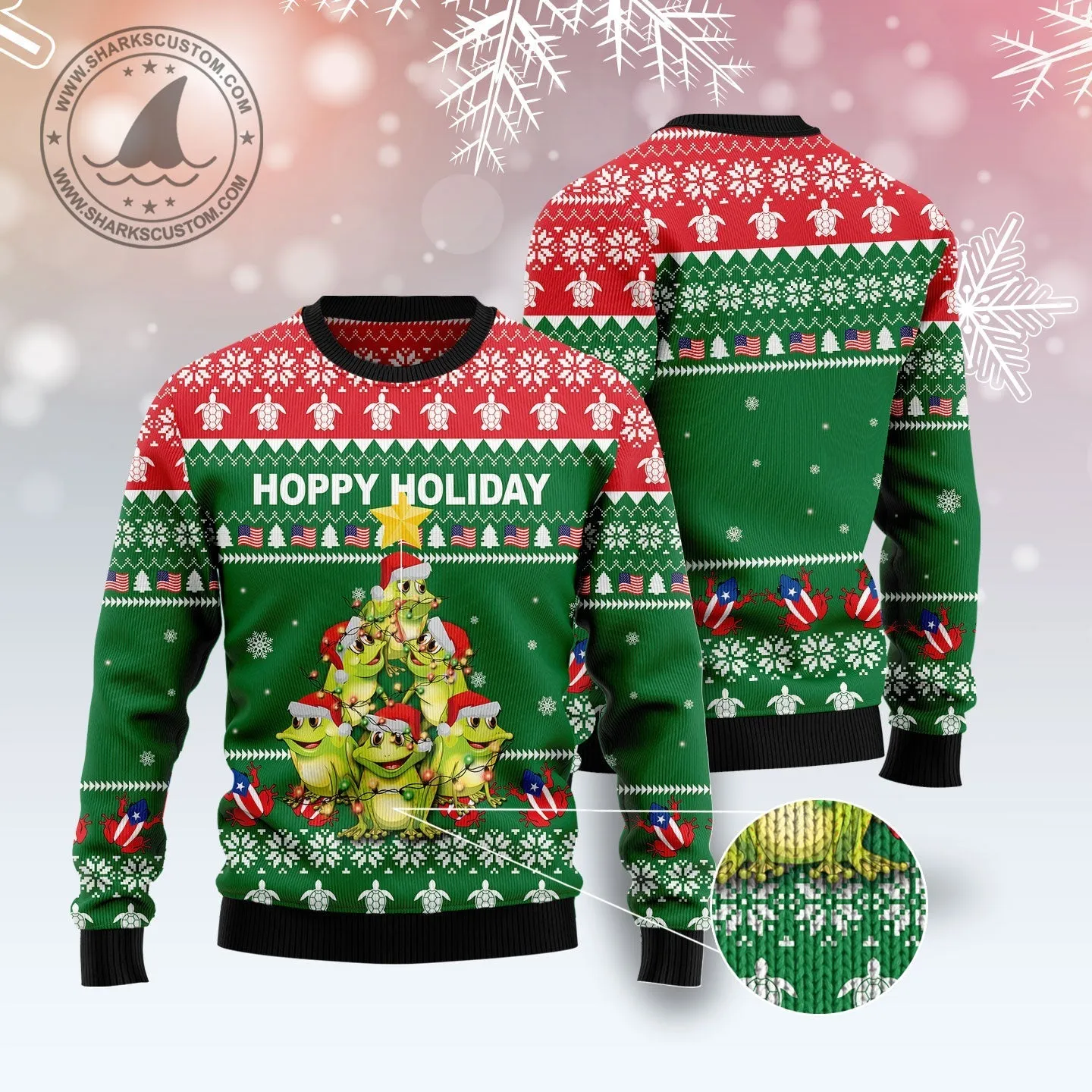 JulesRoche Knitted Ugly Christmas Sweater All-over Print