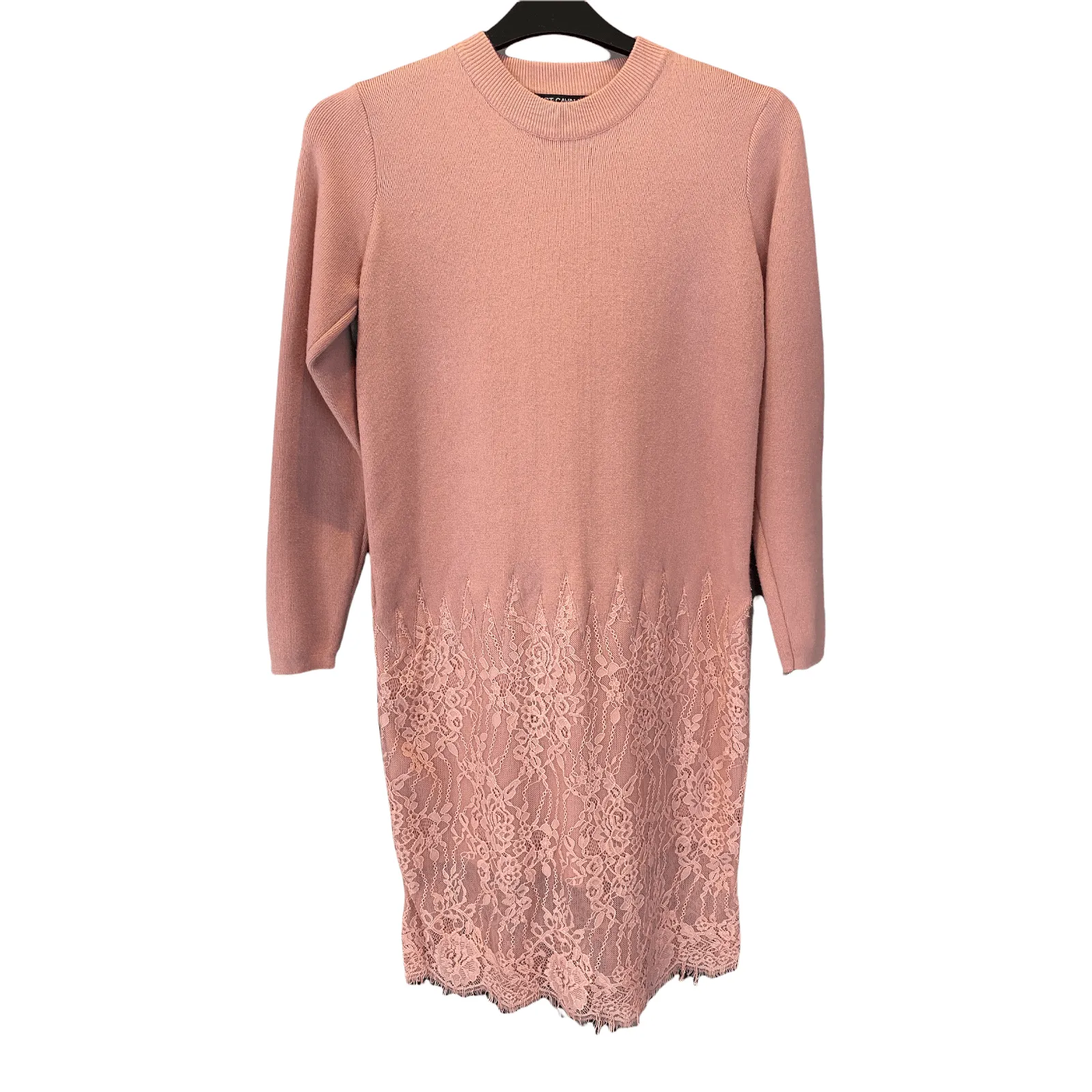 Just Cavalli Wool and Lace Dress Dusky Print UK Size 10/12