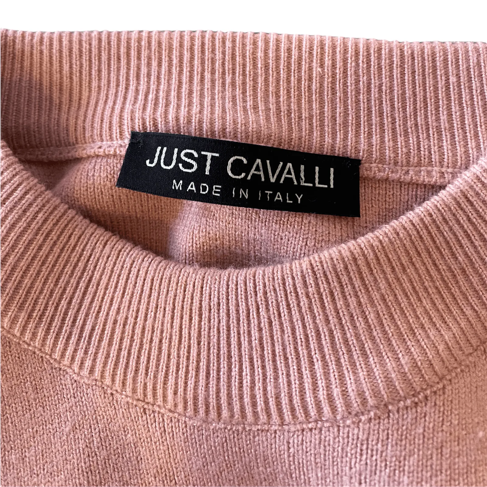 Just Cavalli Wool and Lace Dress Dusky Print UK Size 10/12