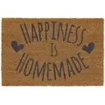 JVL Coir Happiness Is Homemade Outside Door Mat - 40 x 60cm