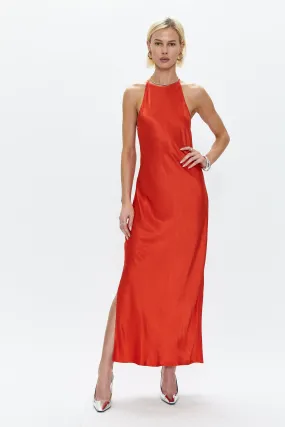 Kristi Halter Slip Dress - Poppy