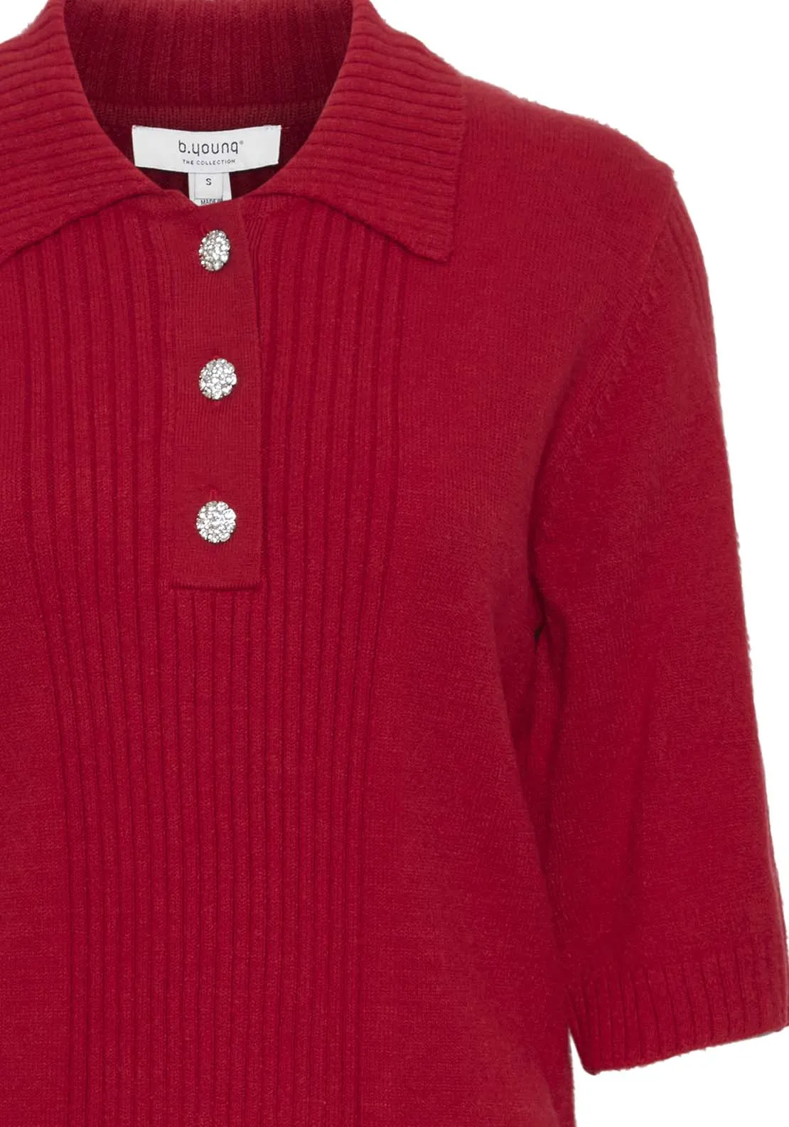 Manina Polo Jumper - Scarlet Sage