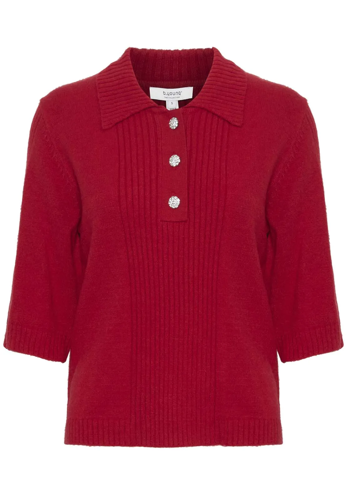 Manina Polo Jumper - Scarlet Sage