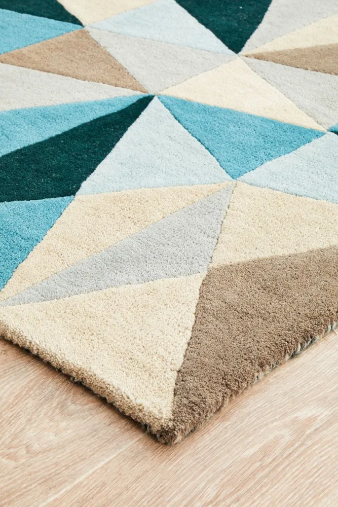 Matrix 901 Runner Rug (Turquoise) by Rug Culture