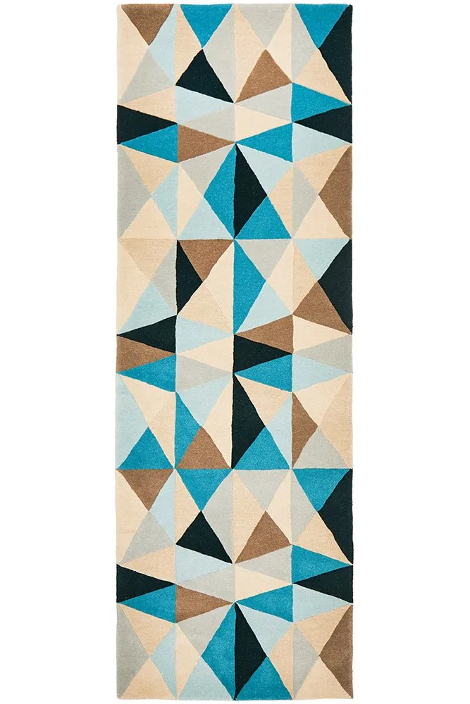 Matrix 901 Runner Rug (Turquoise) by Rug Culture