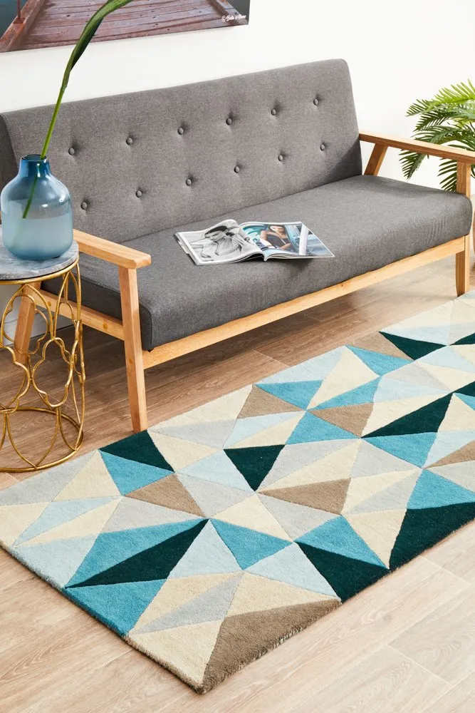 Matrix 901 Runner Rug (Turquoise) by Rug Culture