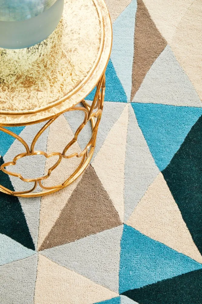 Matrix 901 Runner Rug (Turquoise) by Rug Culture