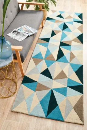 Matrix 901 Runner Rug (Turquoise) by Rug Culture