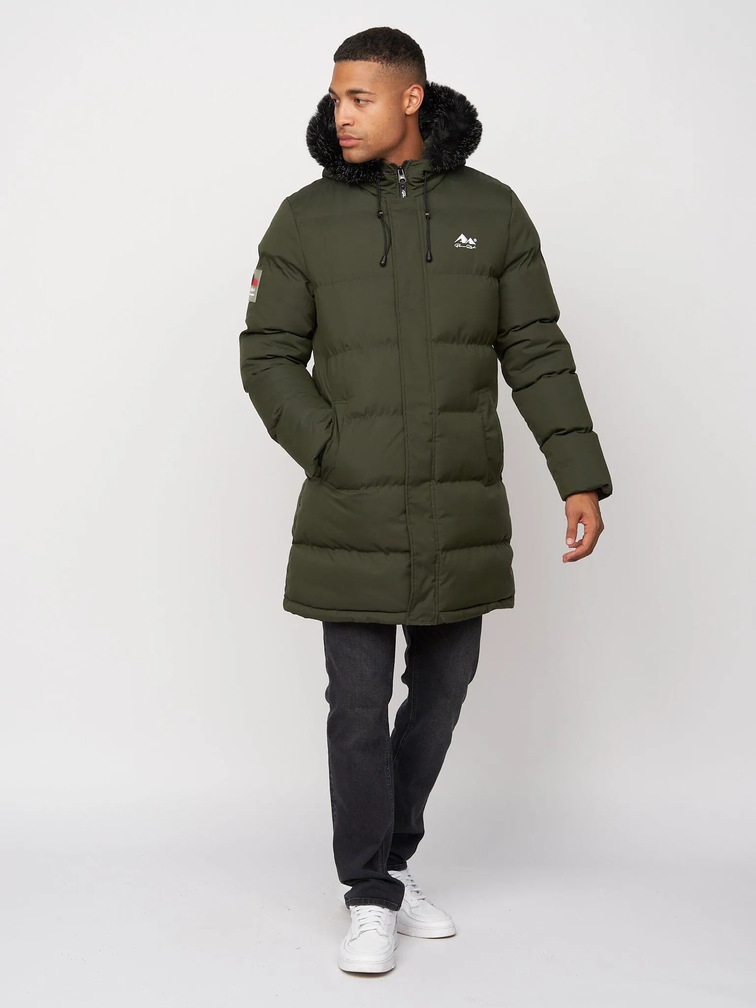 Modrico Mid Length Parka Dark Olive