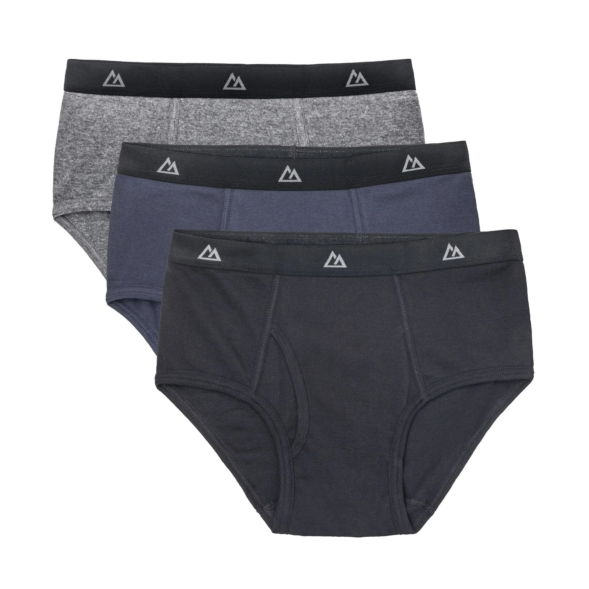 Mountain Ridge underwear for men, 3-pack of cotton briefs.