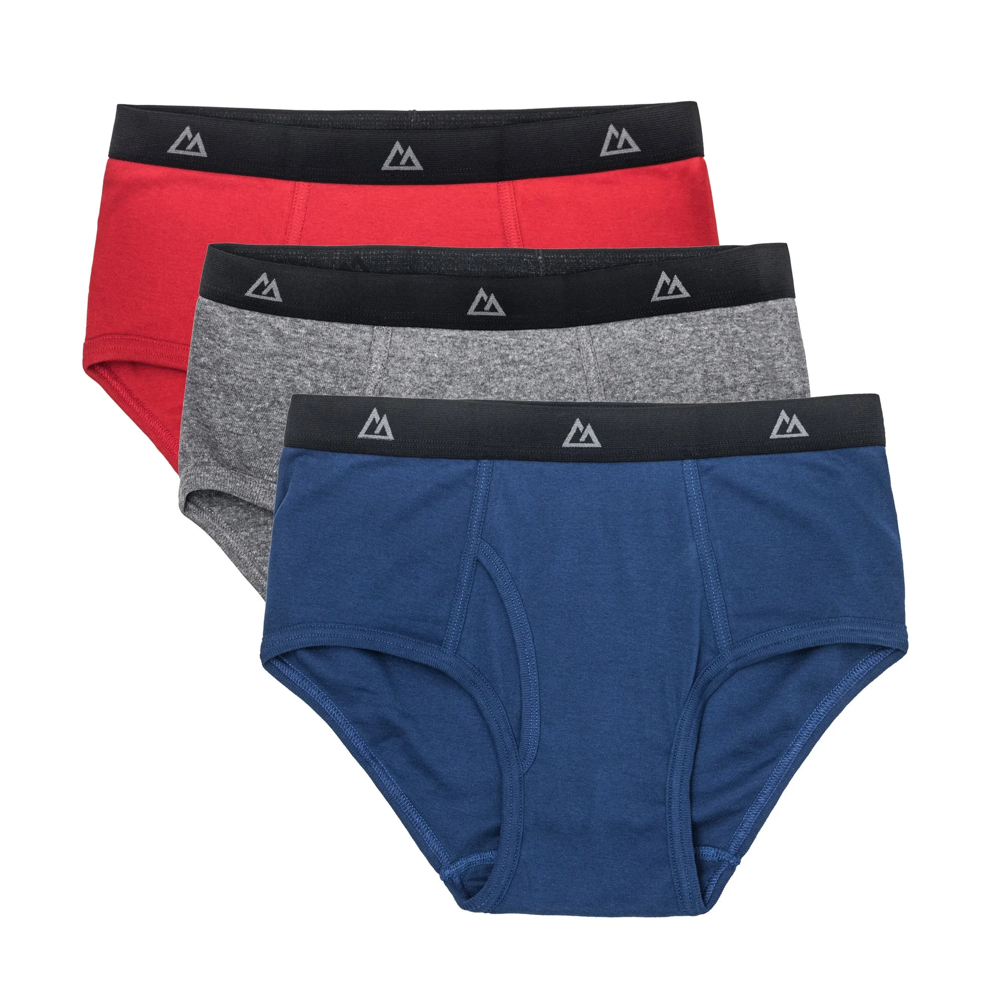 Mountain Ridge underwear for men, 3-pack of cotton briefs.