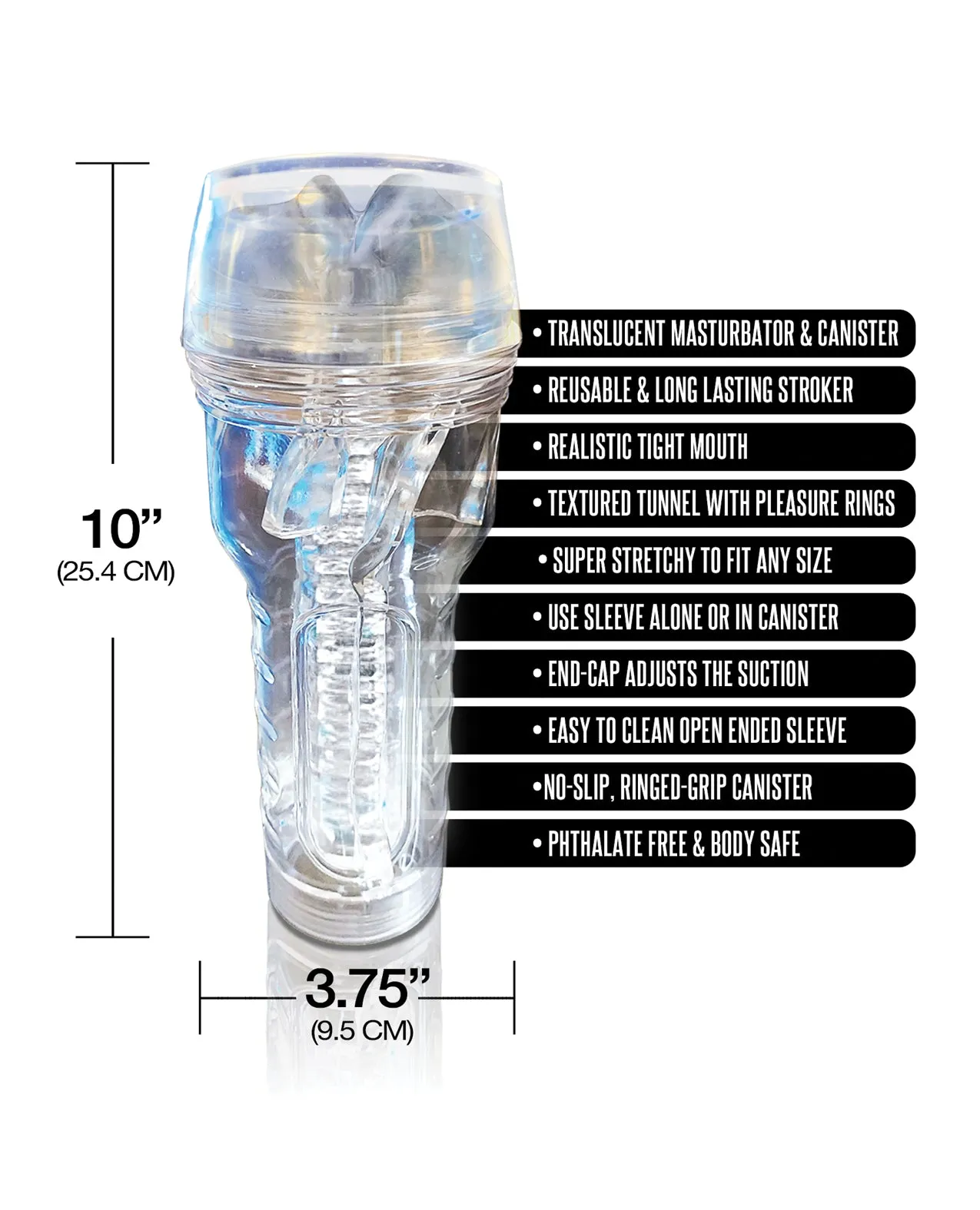 MSTR B8 In the Clear Mouth Stroker - Clear