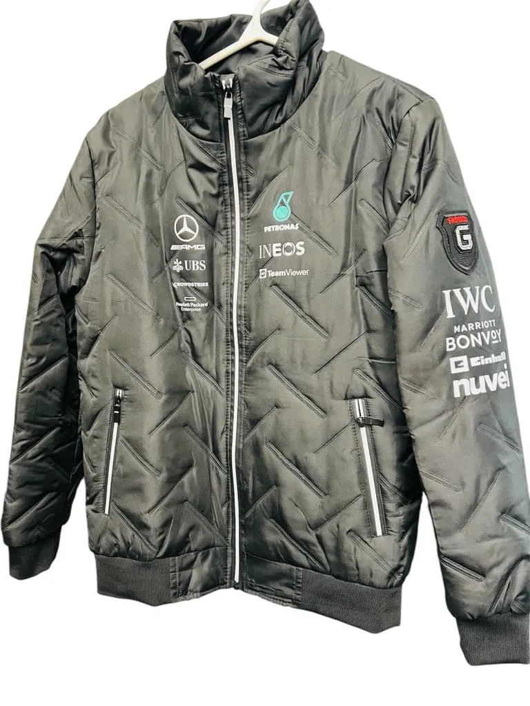 New Mercedes F1 Jacket Puffer Black, Fits Men's Sz M