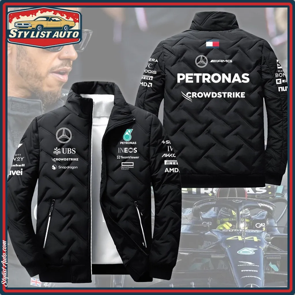 New Mercedes F1 Jacket Puffer Black, Fits Men's Sz M
