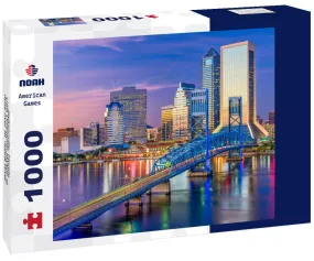 Noah Jigsaw Puzzle Jacksonville, Florida, USA Downtown skyline at dusk over St. Johns River 1000 pieces