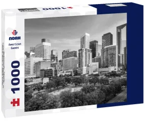 Noah Jigsaw Puzzle Jacksonville, Florida, USA downtown skyline on St. Johns River in black white 1000 pieces