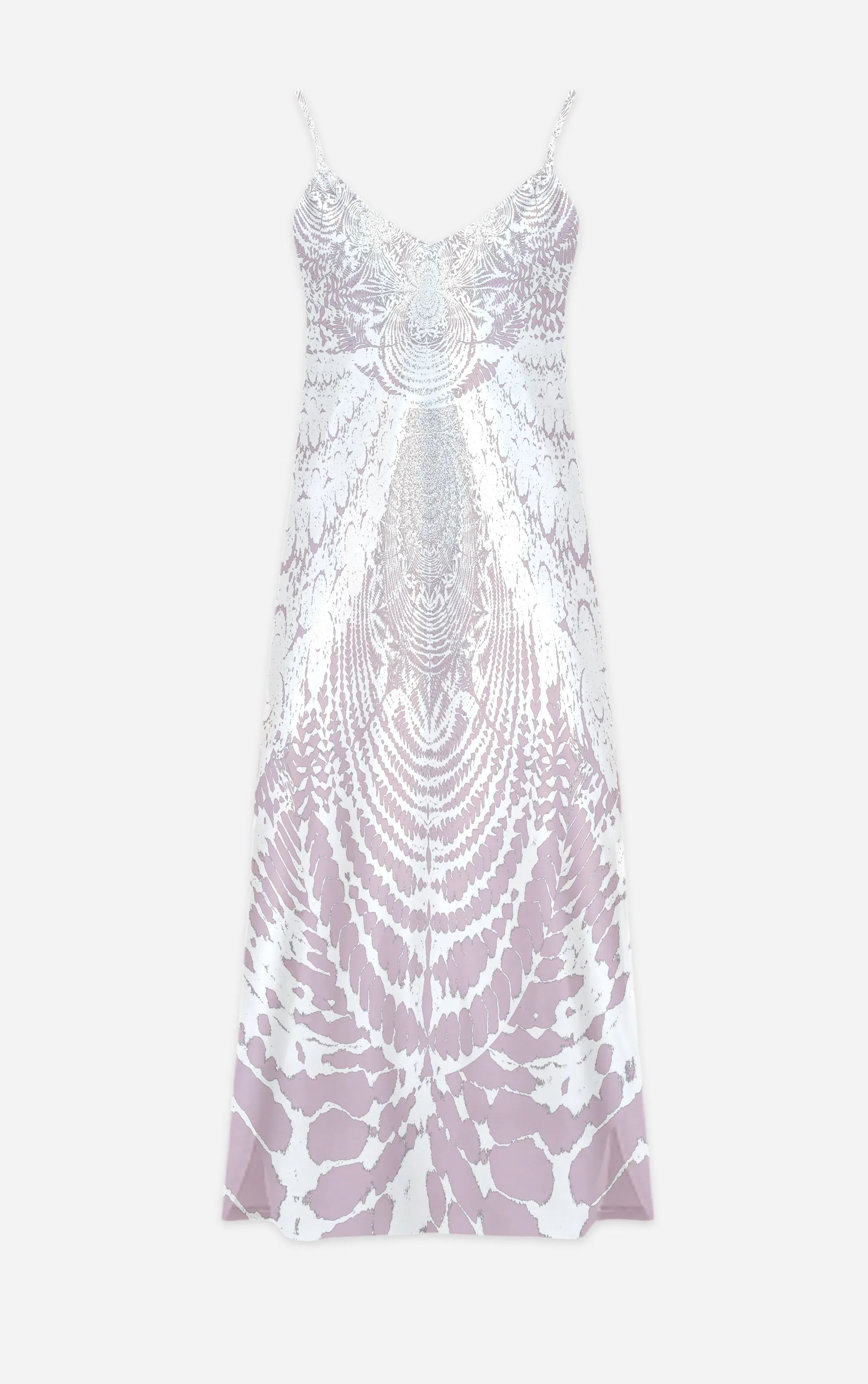 Not Ya Mama's Tie Dye- French Gothic V Neck Slip Dress in Nouveau Blush Lavender | Le Leanian™