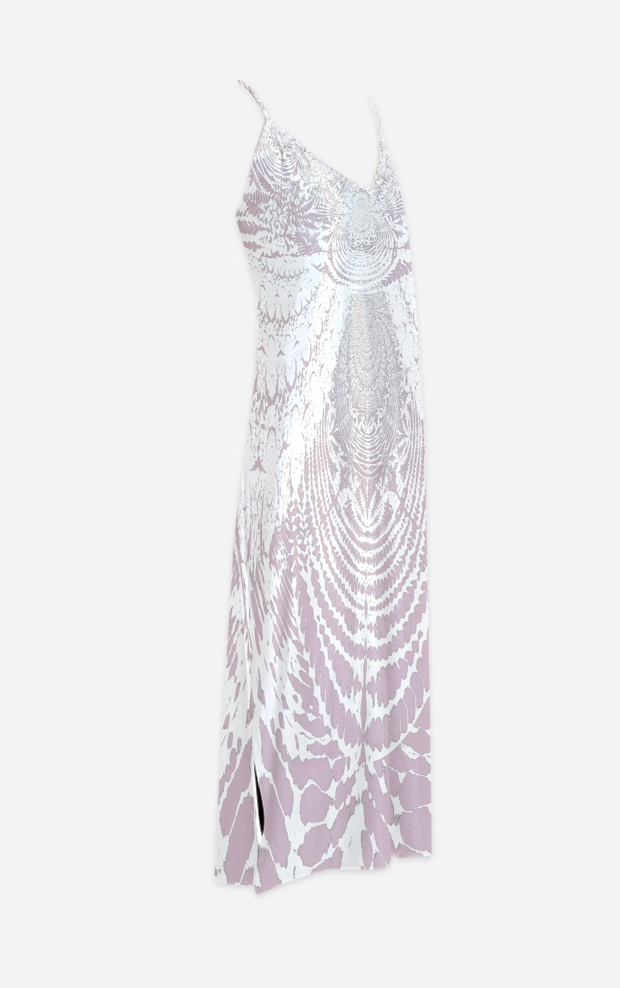 Not Ya Mama's Tie Dye- French Gothic V Neck Slip Dress in Nouveau Blush Lavender | Le Leanian™