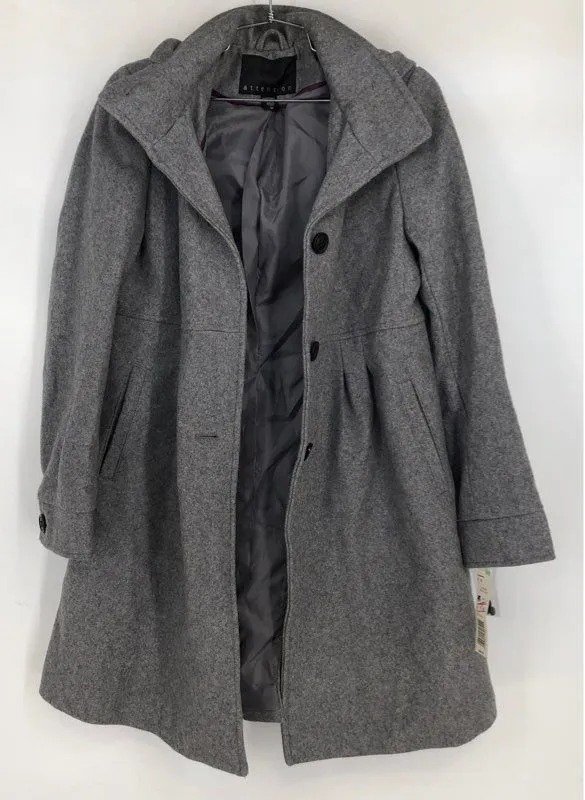NWT Attention Women's Gray Overcoat - Size Small