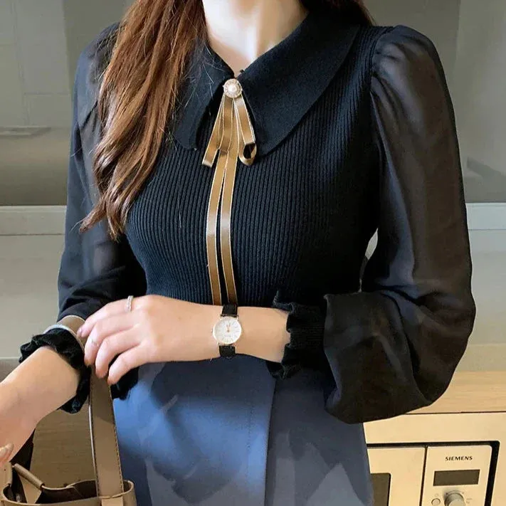 Olivia Elegante Pullover | Eleganter Damenpullover mit Kragen