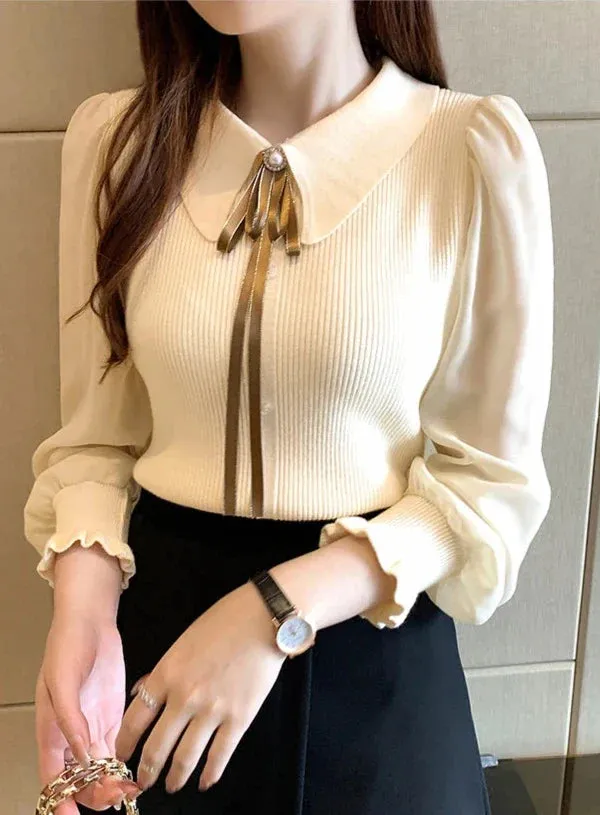 Olivia Elegante Pullover | Eleganter Damenpullover mit Kragen