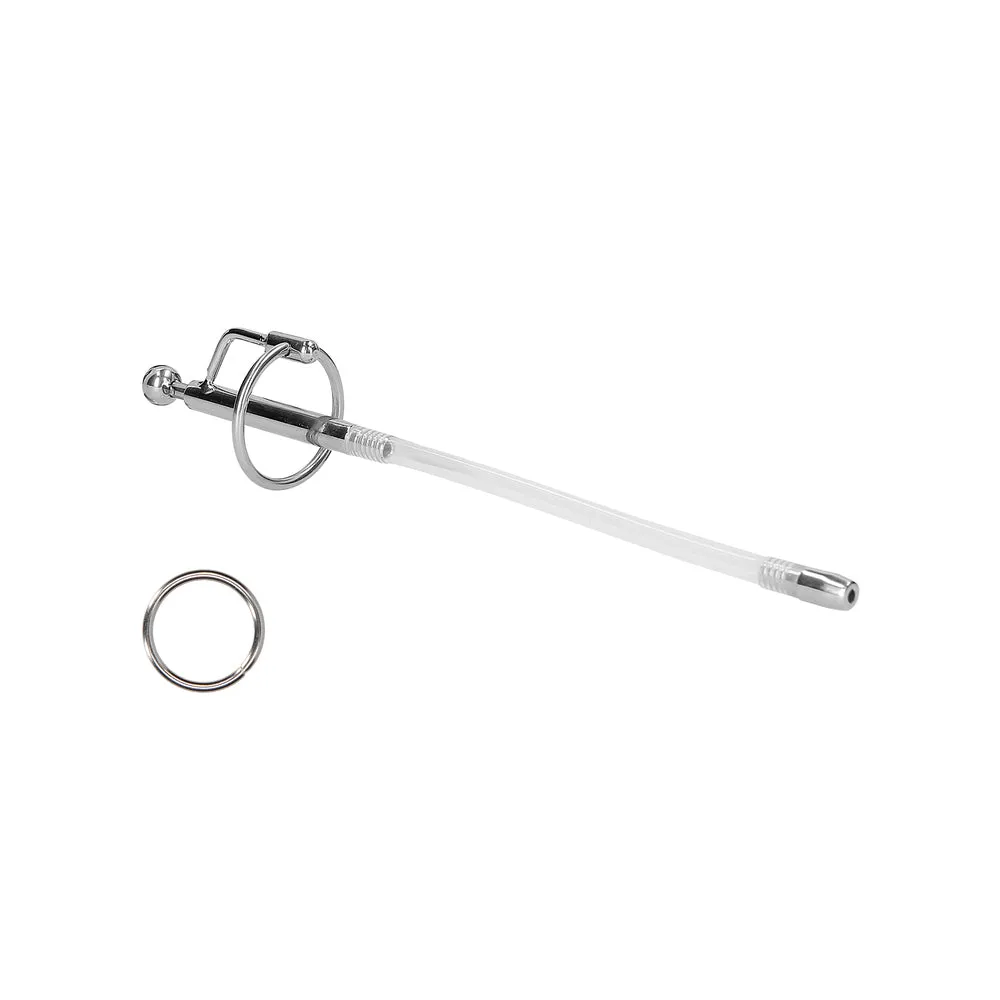 Ouch! Urethral Sounding Stainless Steel Dilator Stick With Ring 7.6 mm