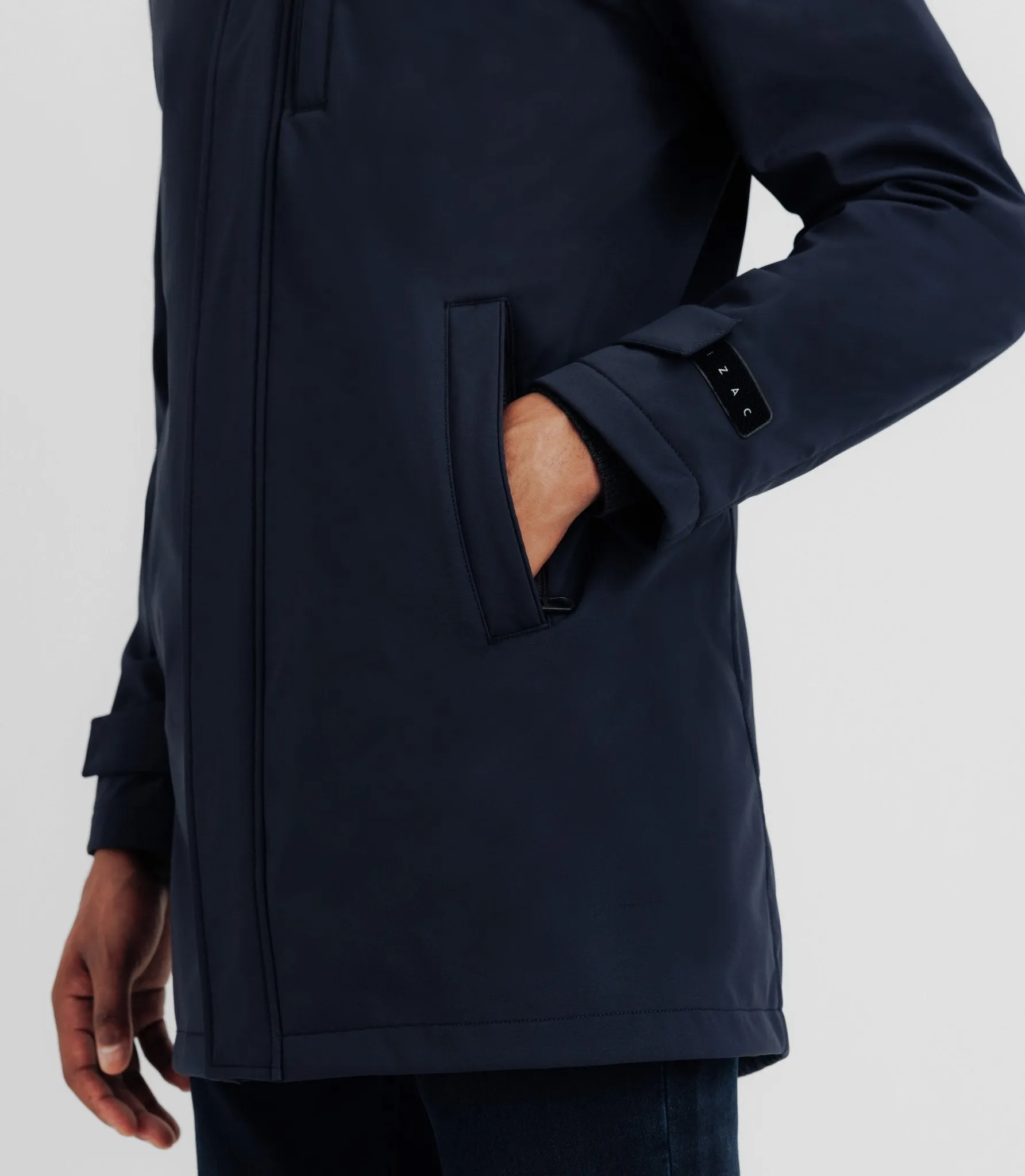 Parka col montant marine