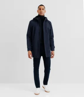 Parka col montant marine
