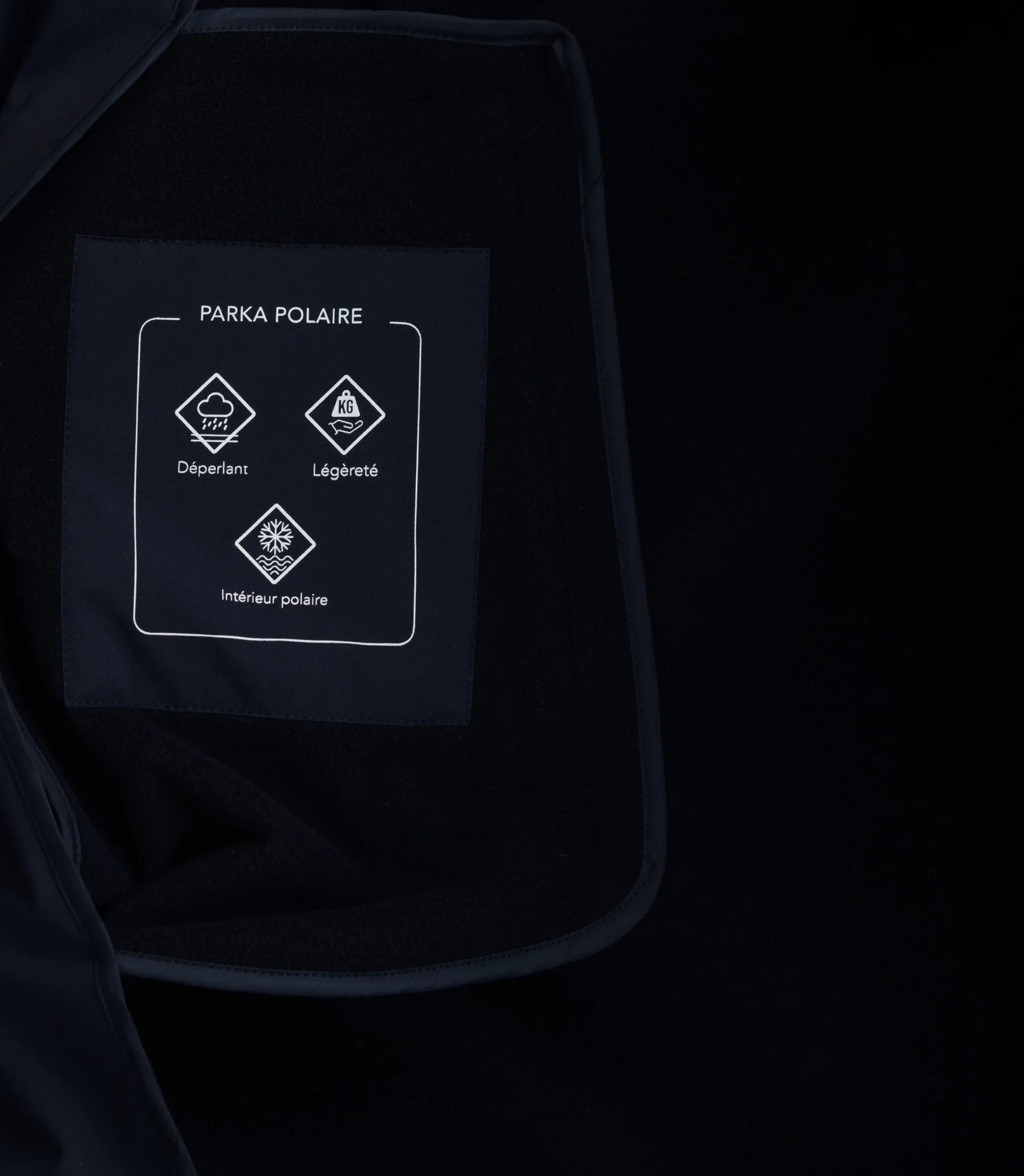 Parka col montant marine